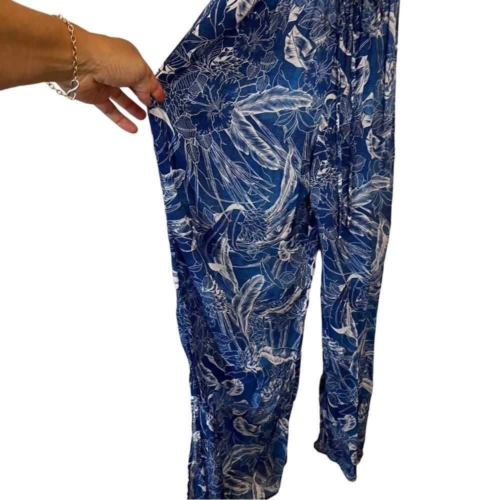 NWT Maaji Floral Print Cover Up Jumpsuit Blue M Beacheear Swim Coastal Printed - Picture 6 of 16